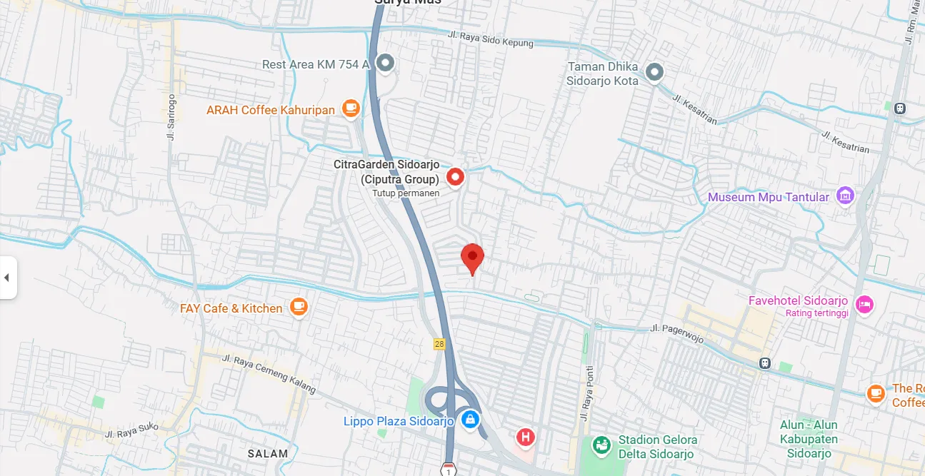 Peta Lokasi CitraGarden Sidoarjo